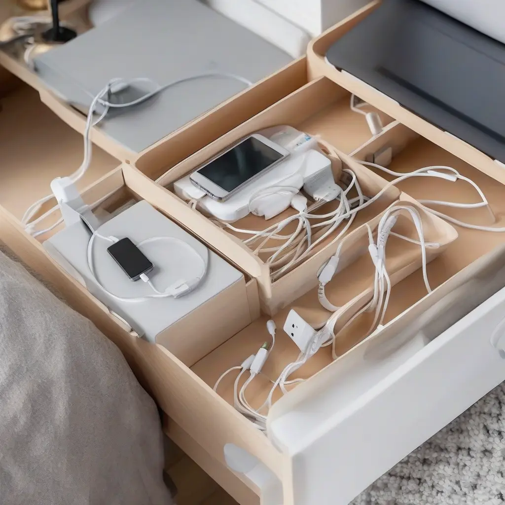 Smart Ways to Organize Charging Cables in Your Bedroom